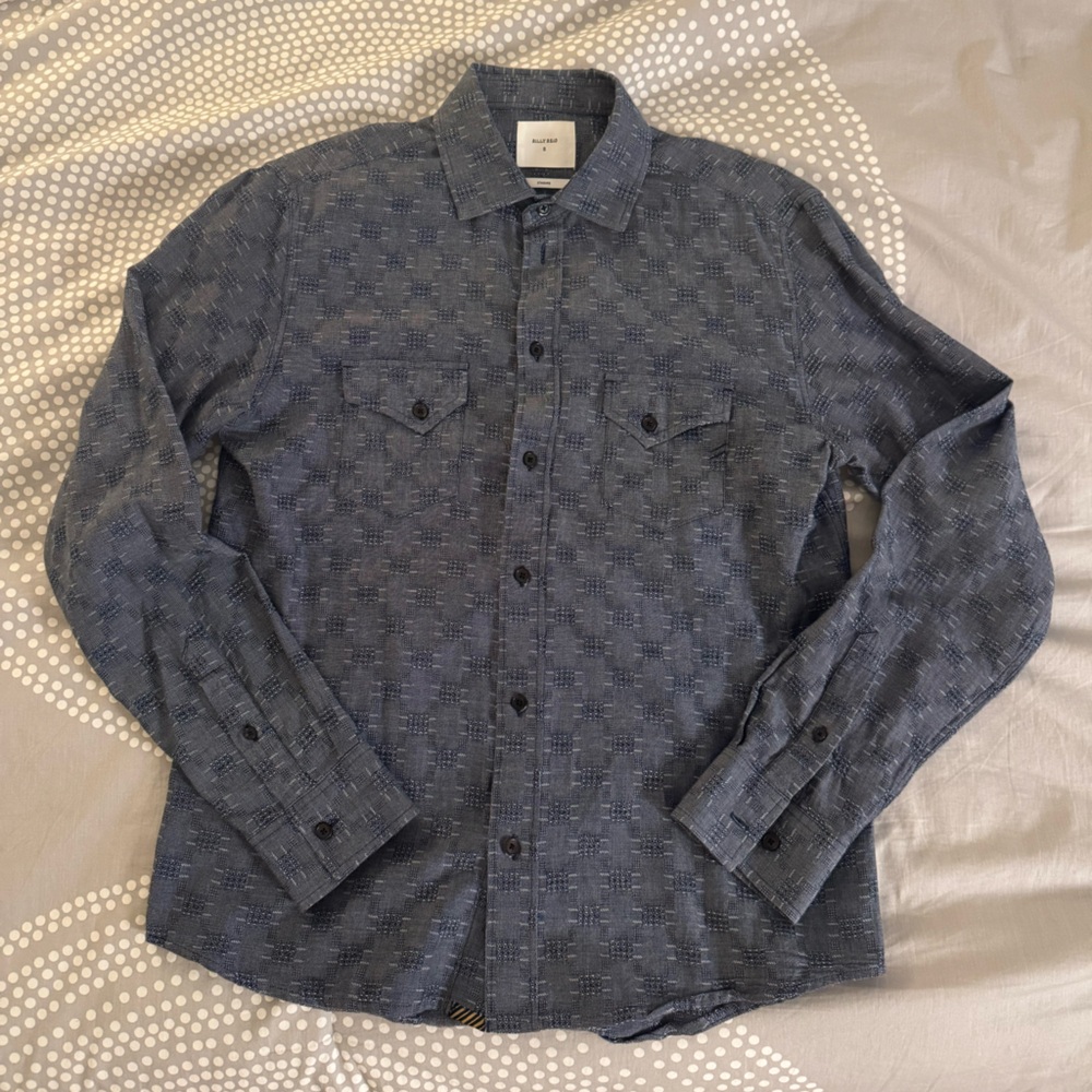 Billy Reid jacquard long sleeve button down - Size S Standard fit